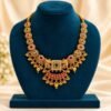 opulence-design10-2-600x900 Ruby-red temple necklace with bead drops, front view