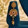 opulence-design7-main-600x900 One antique floral earring with engraved medallion, pearl-look ring and textured bead drop
